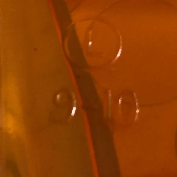 Vintage Synthetic Man-Made Beach Flip-Flop Sandals Orange Polka Dot Sz L 9 - 10 - Picture 6 of 7